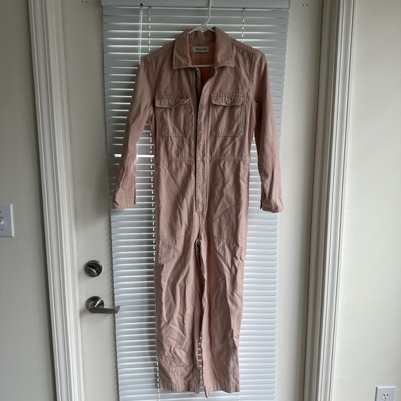 Madewell Pants - Madewell Garment‎ Dyed Zip Front Coverall in Avalon Pink Jumpsuit S/M